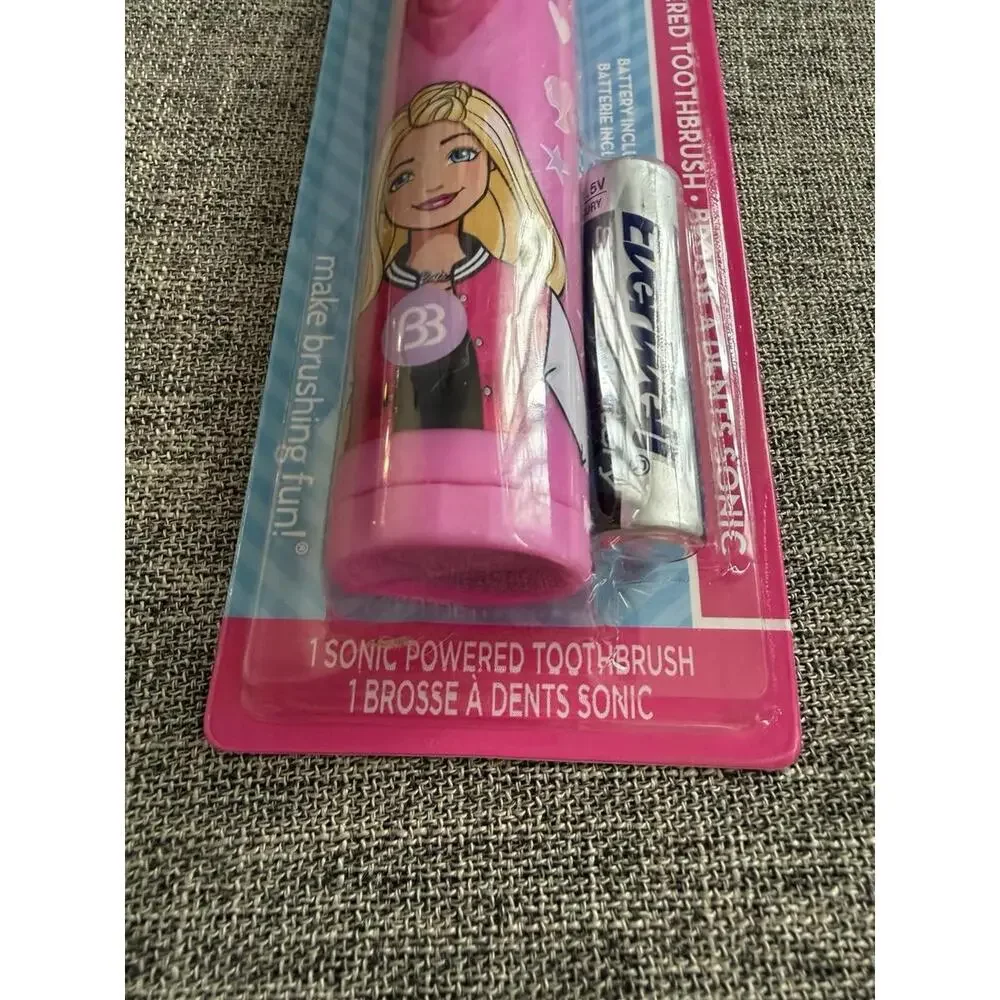 Barbie Battery Powered Toothbrush Sonic Electric Kids Soft Brush Buddies New